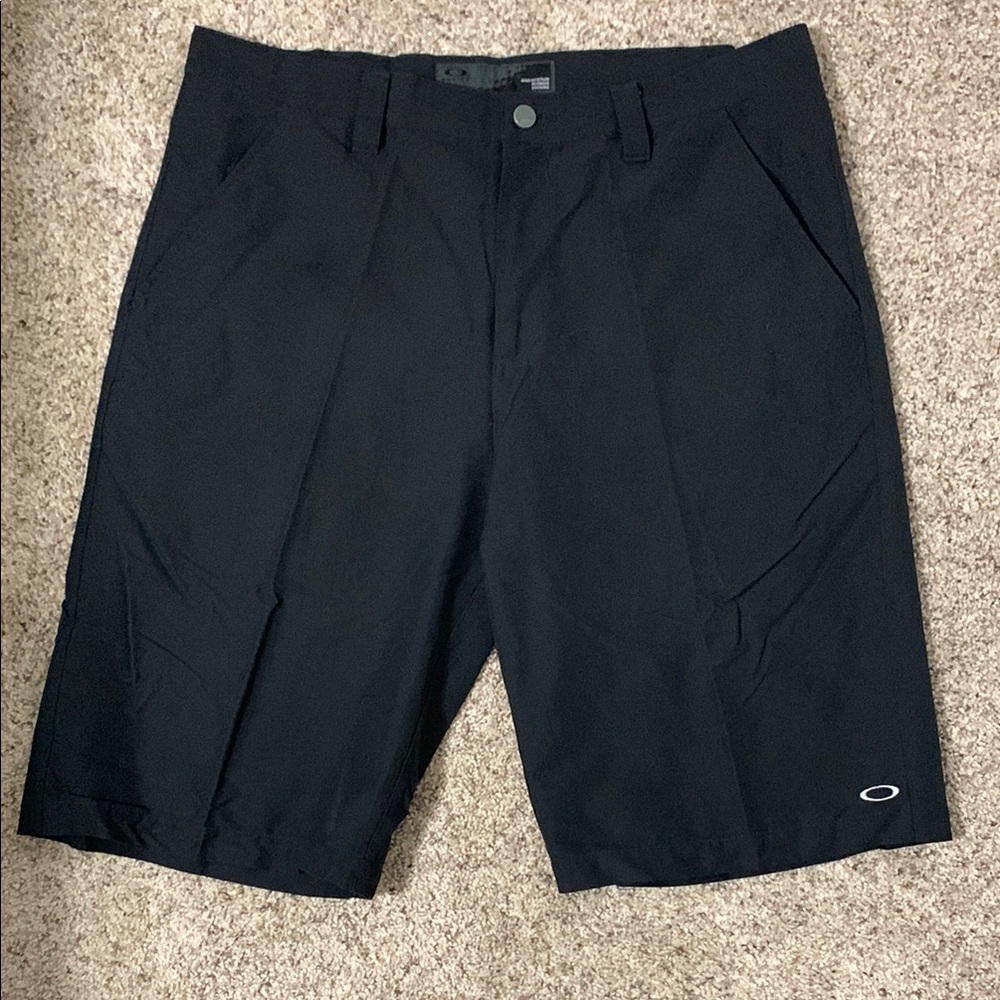 Oakley Black Flat Front Performance Shorts